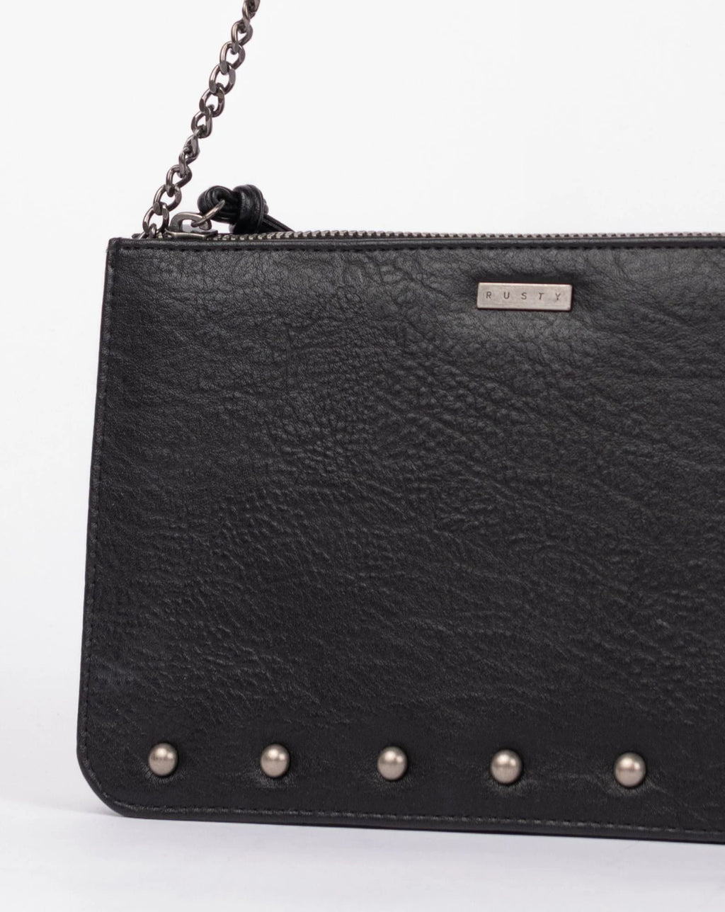 Rusty Melrose Studded Clutch