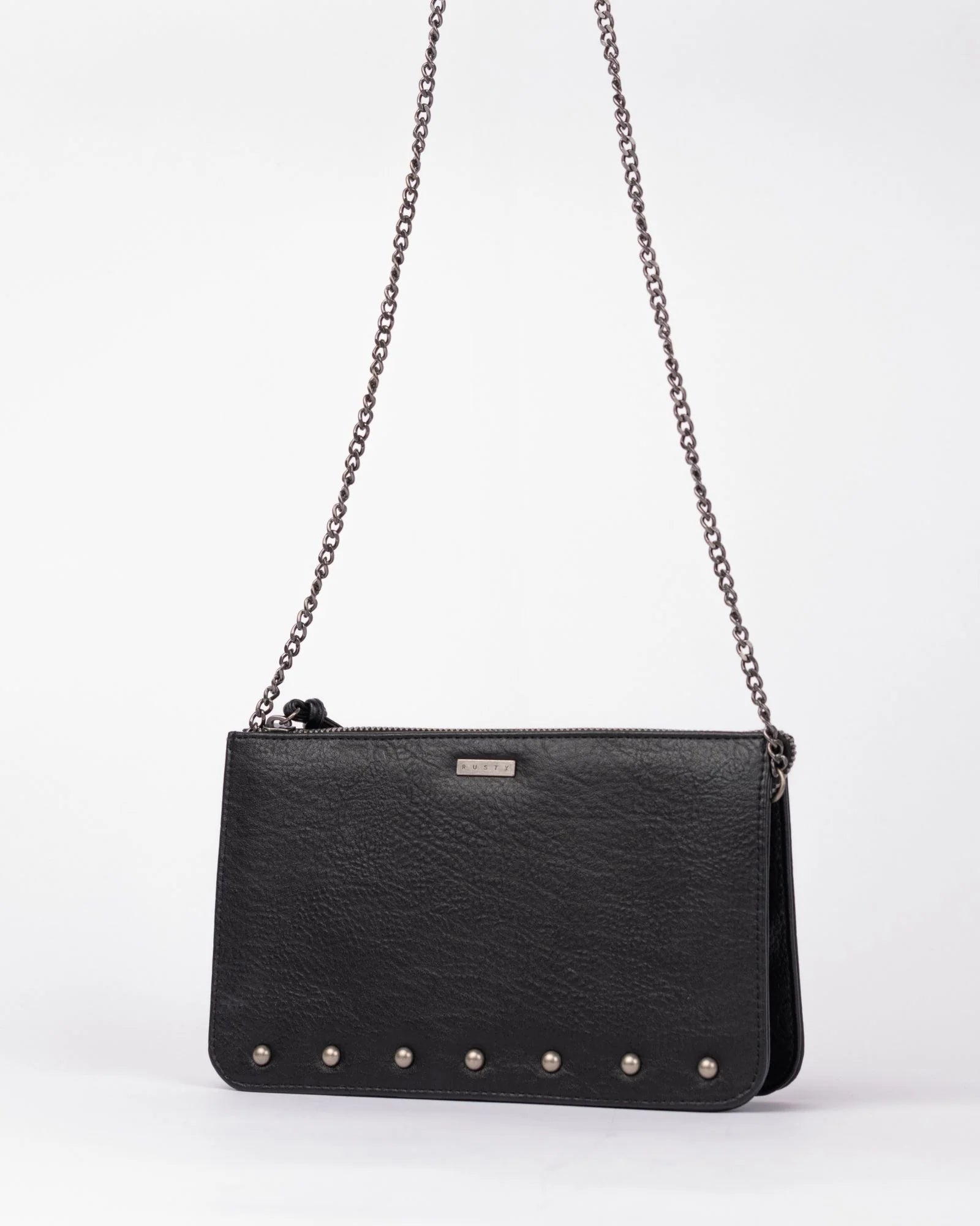 Rusty Melrose Studded Clutch