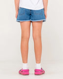 Rusty Penny Kick Flare Denim Short Girls