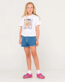 Rusty Penny Kick Flare Denim Short Girls