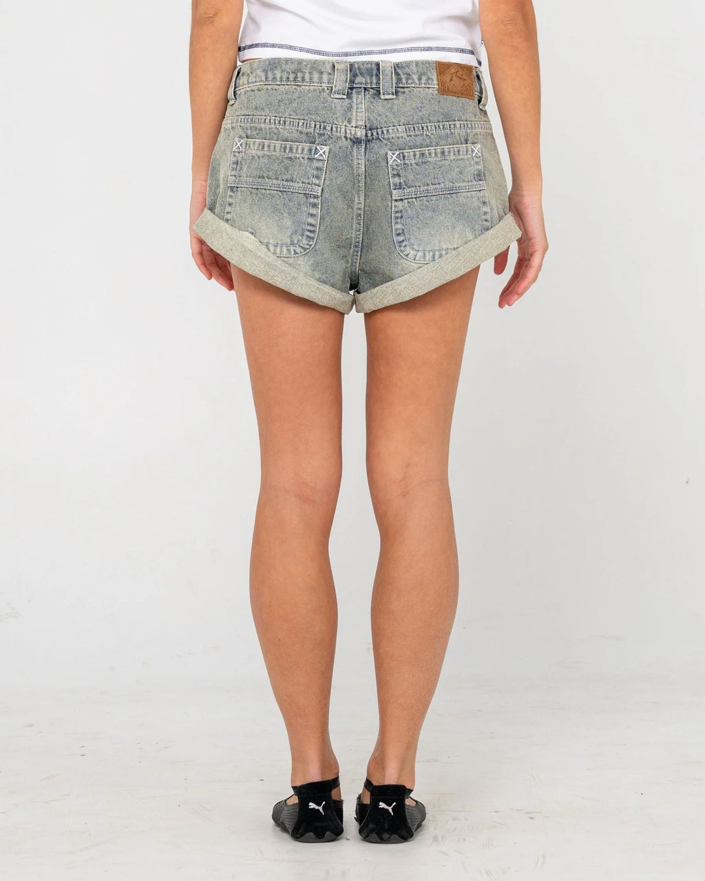Rusty Pheonix Low Rise Mini Denim Short