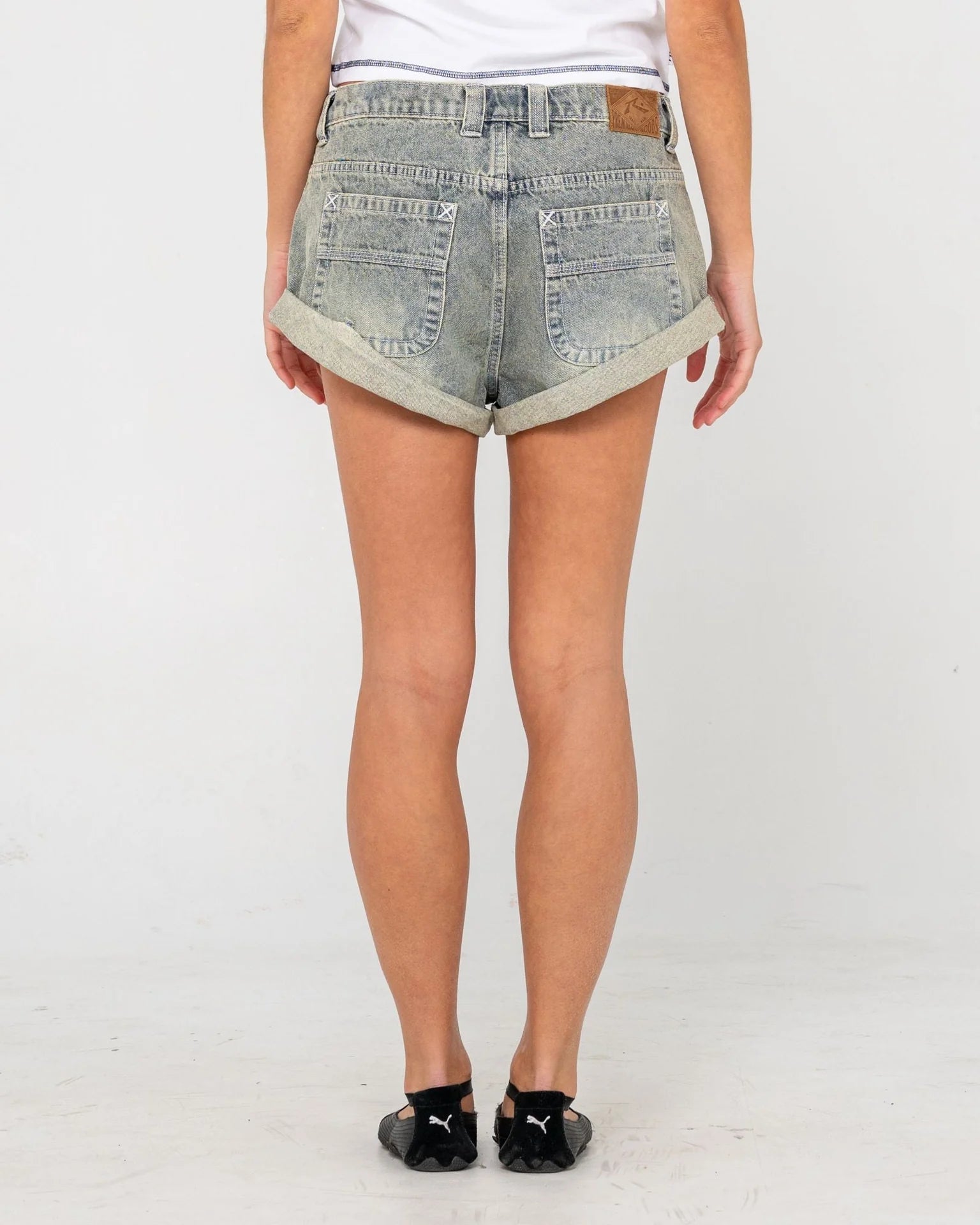 Rusty Pheonix Low Rise Mini Denim Short
