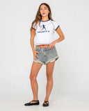 Rusty Pheonix Low Rise Mini Denim Short