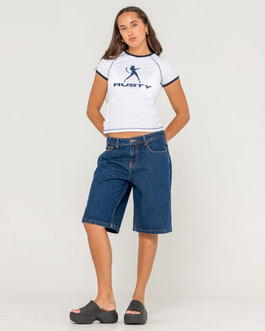 Rusty Bethany Baggy Low Rise Jort