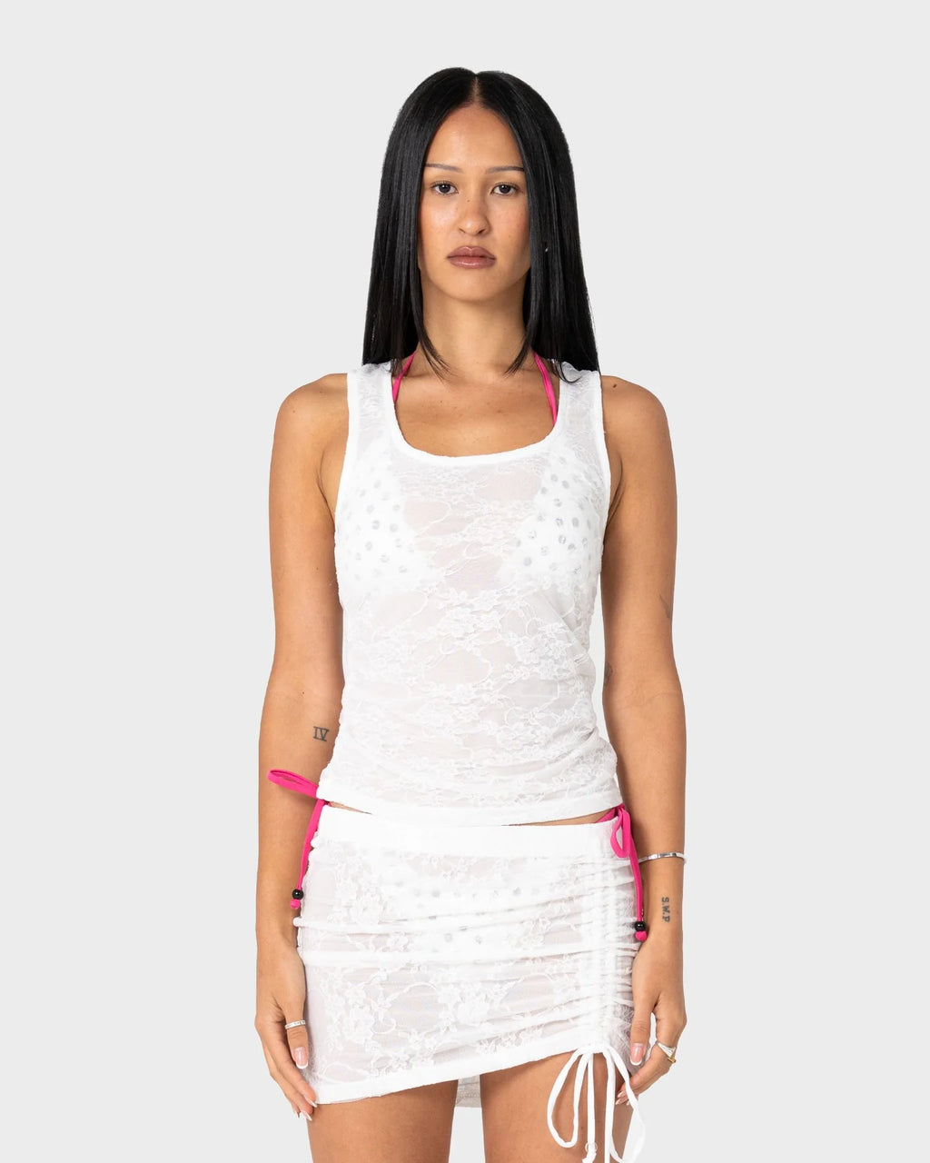 Rusty Club Classics Lace Ruched Top