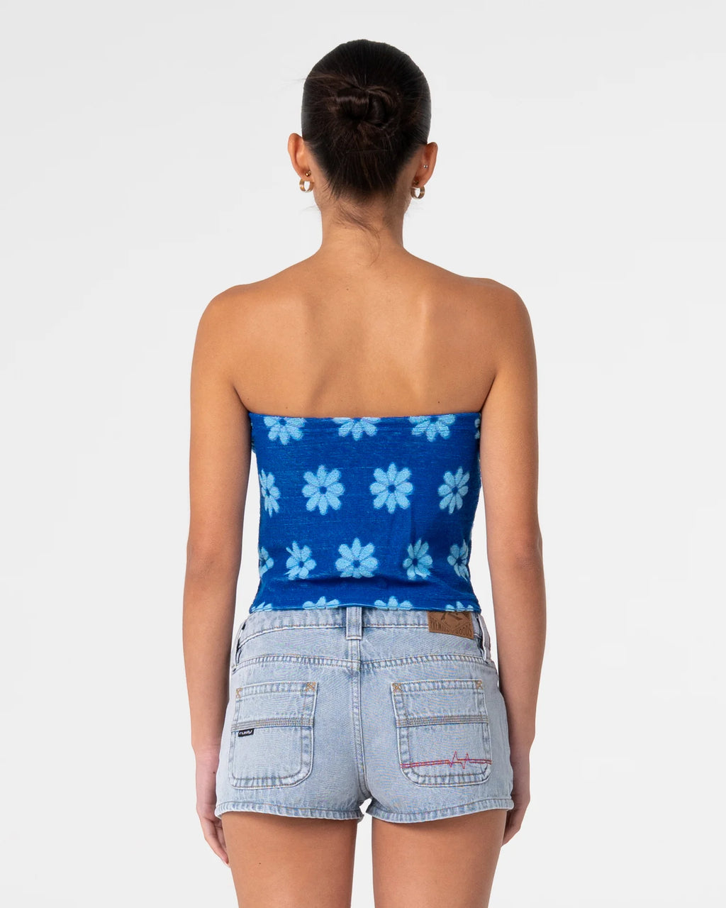 Rusty Bloom Towelling Tube Top