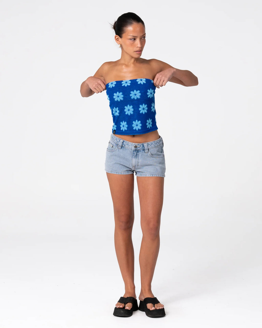Rusty Bloom Towelling Tube Top