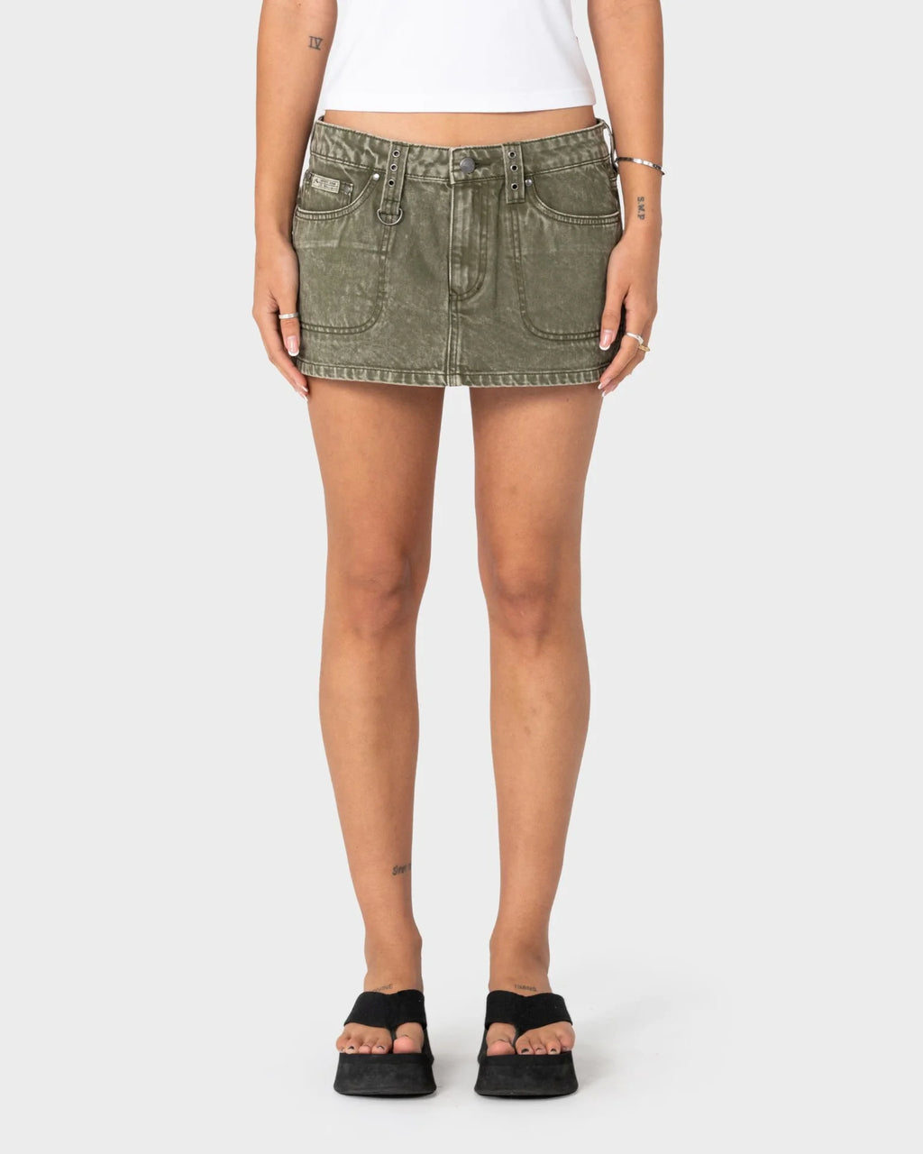 Rusty Alley Low Rise Denim Mini Skirt