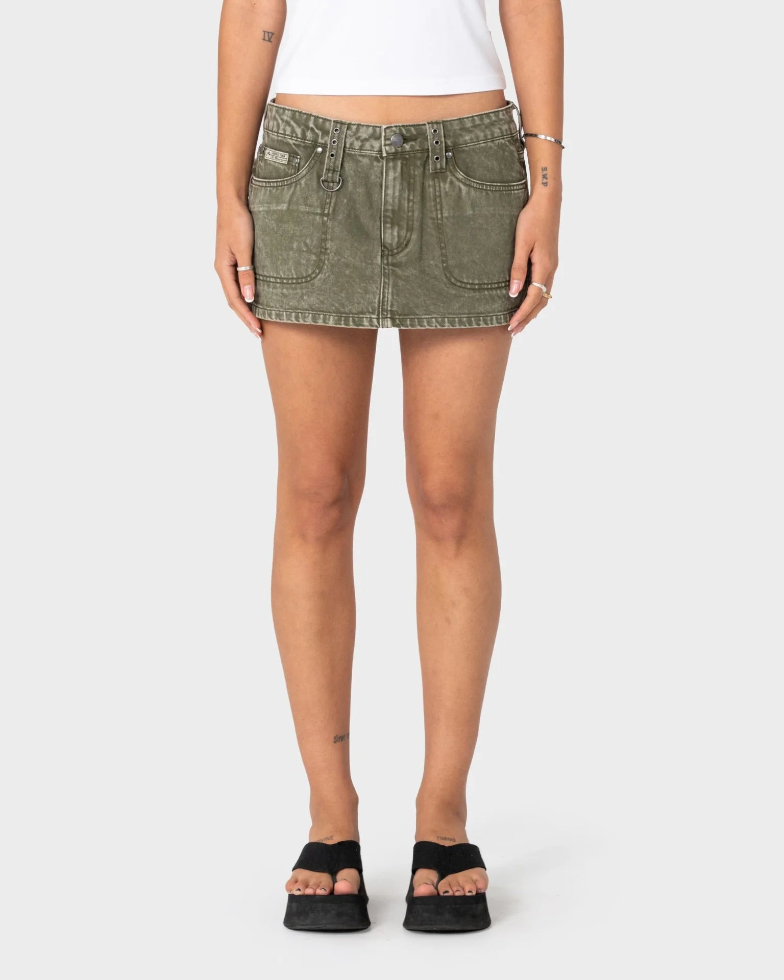 Rusty Alley Low Rise Denim Mini Skirt