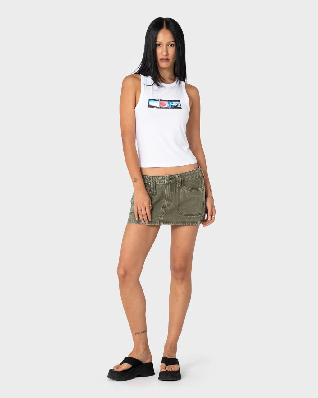 Rusty Alley Low Rise Denim Mini Skirt