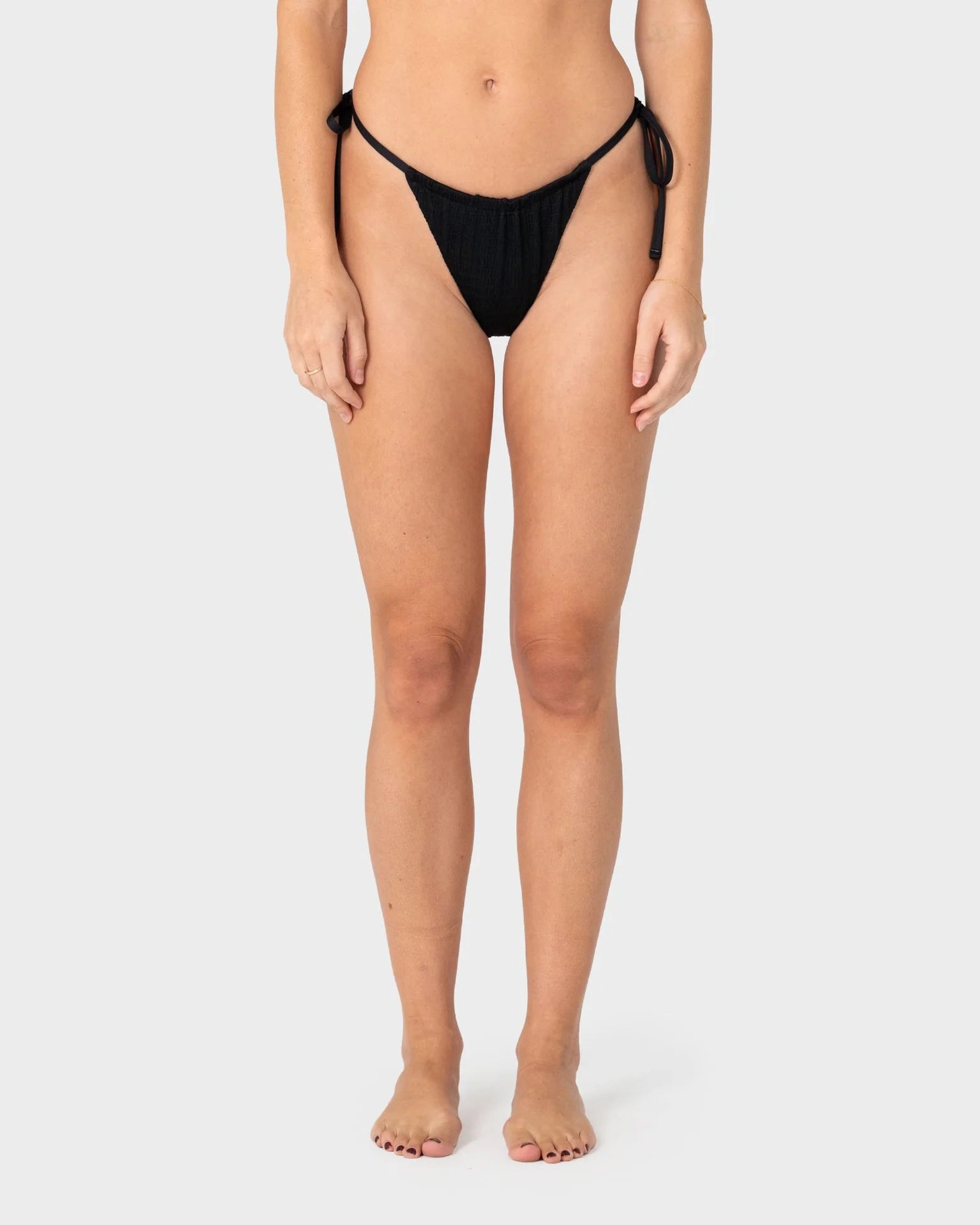 Rusty Cedar Side Tie Cheeky Bikini Bottom
