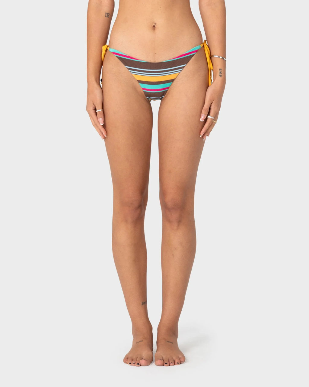 Rusty Barbara Stripeson Midi Bikini Bottom