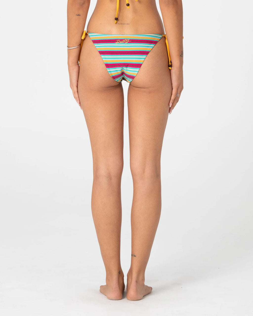 Rusty Barbara Stripeson Midi Bikini Bottom
