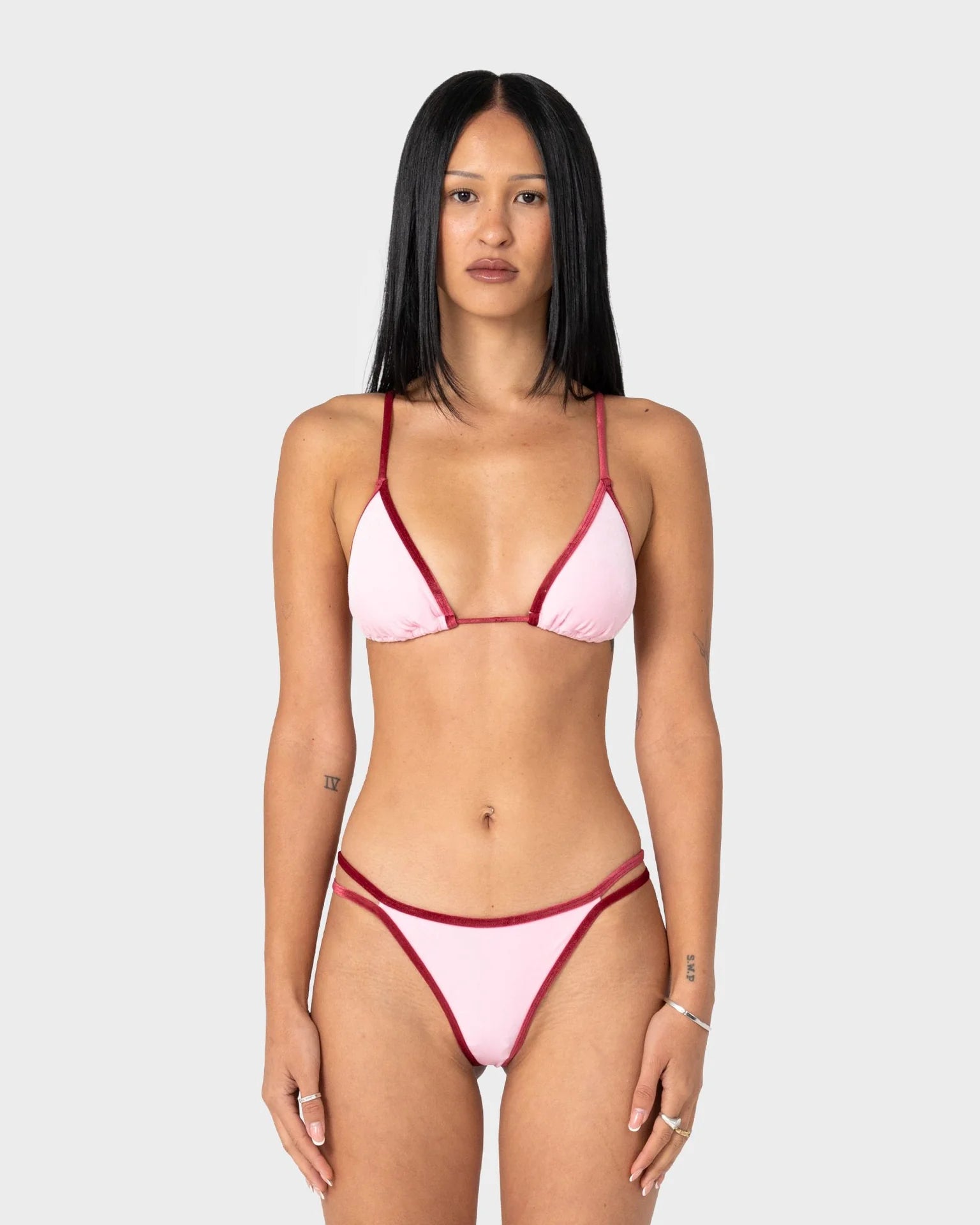 Rusty Sugary Velvet Sliding Tri Bikini Top