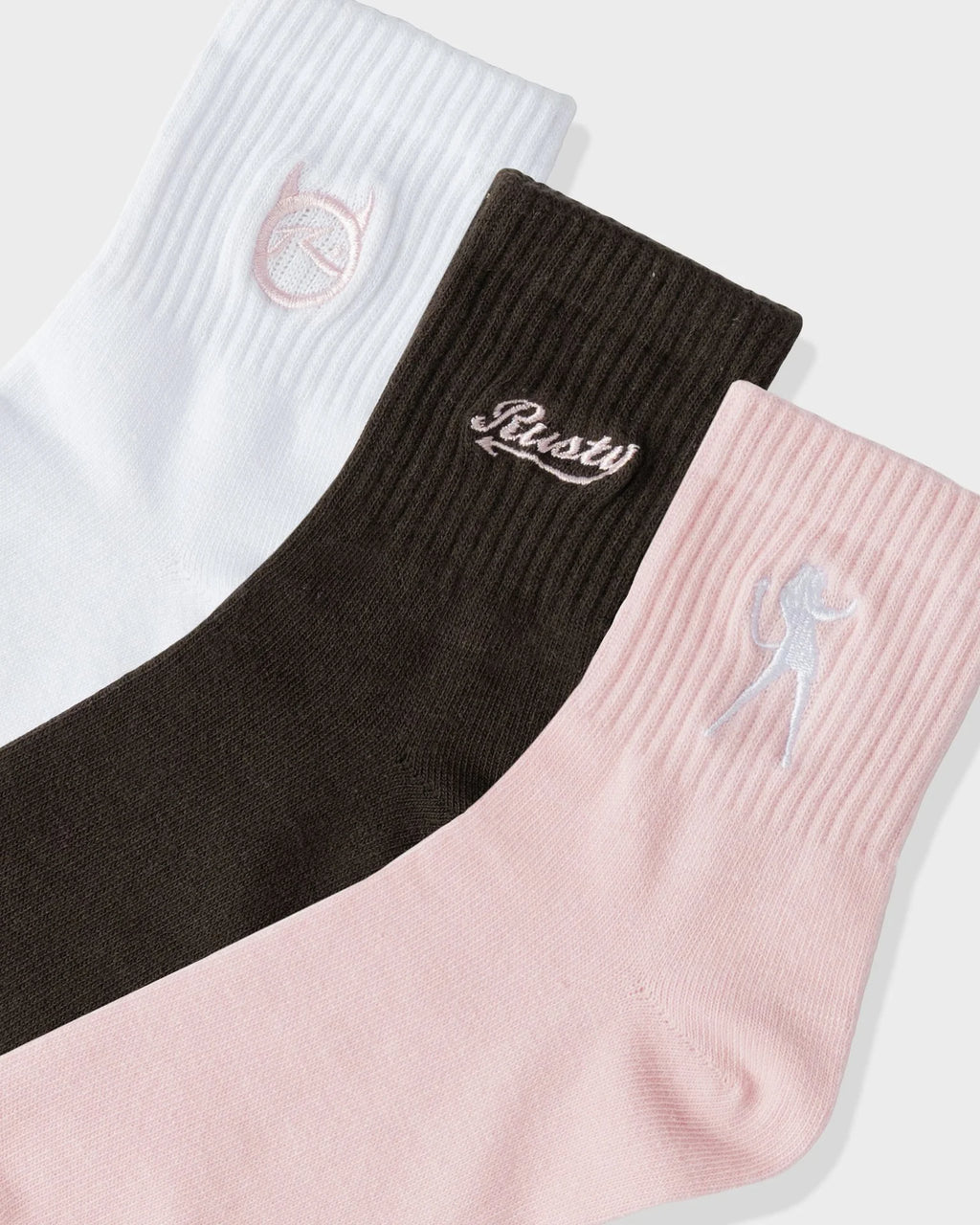 Rusty Fancy Day Crew 3-Sock Pack