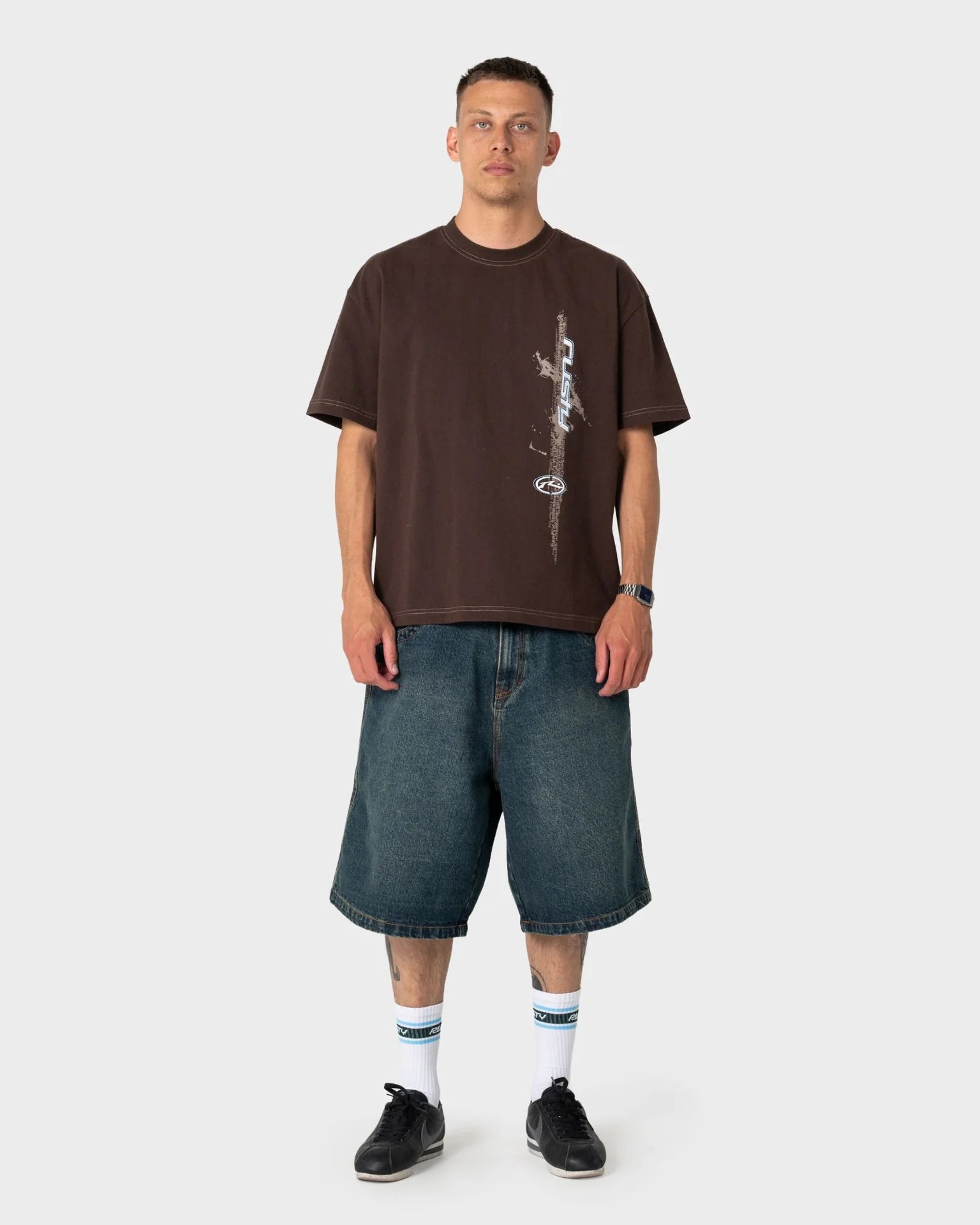 Rusty Pit Crew Mid Calf 3-sock Pack