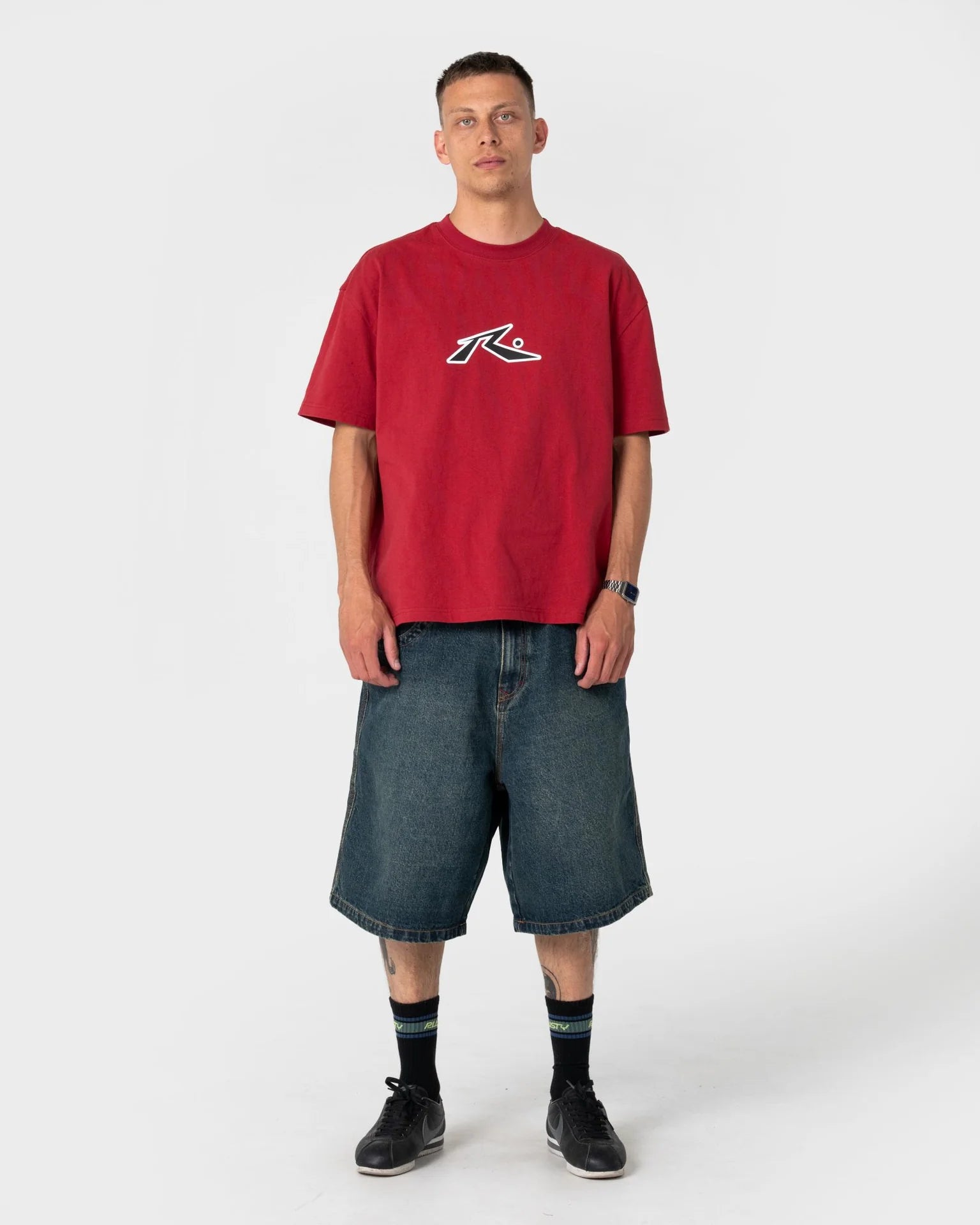 Rusty Pit Crew Mid Calf 3-sock Pack