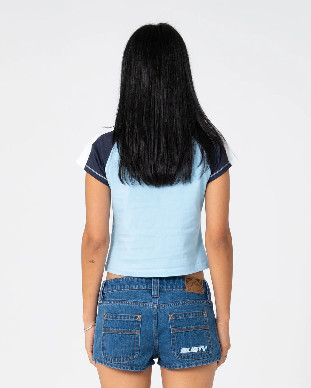 Rusty Bradley Raglan Baby Tee
