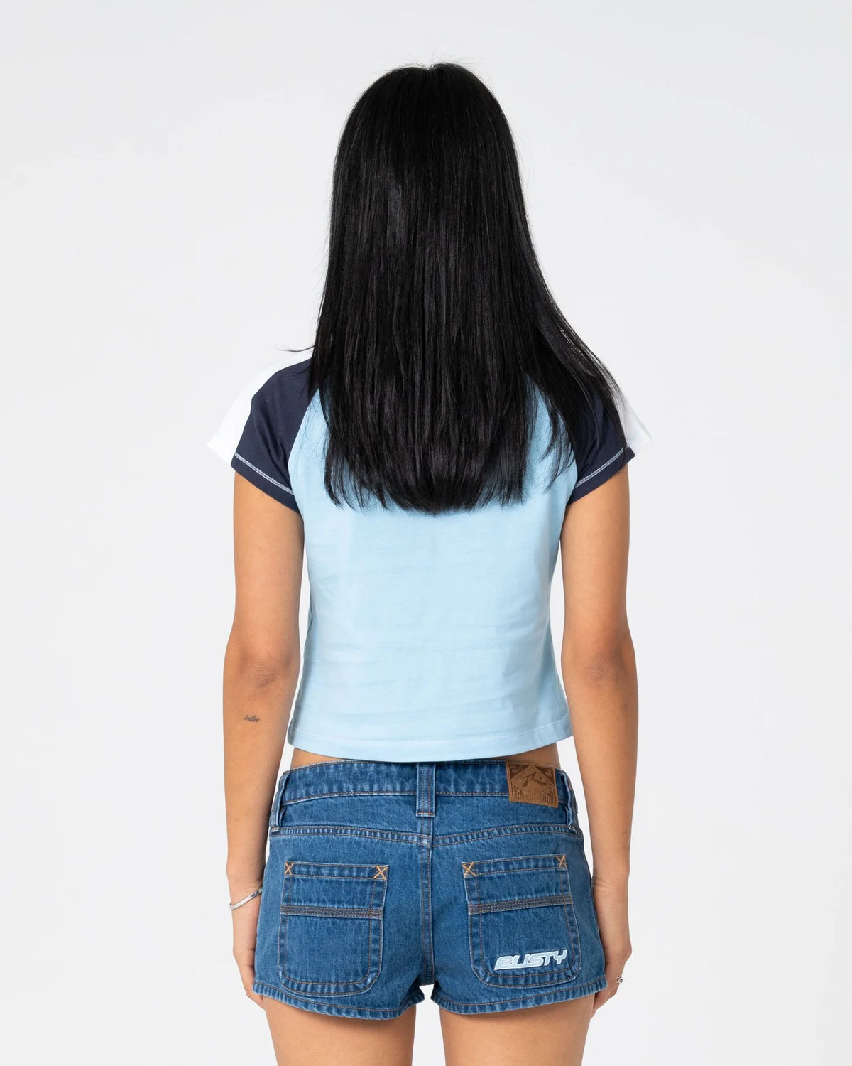 Rusty Bradley Raglan Baby Tee