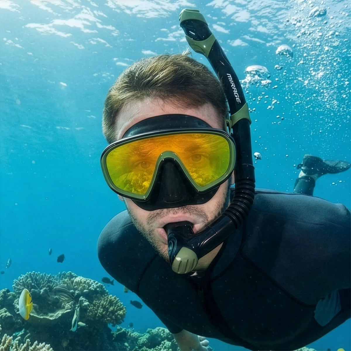 Mirage Abyss Dry Silicone Mask And Snorkel Adult
