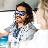 Sin Eyewear Spartan Matt Raven Blue Flash Polarised