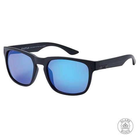 Sin Eyewear Spartan Matt Raven Blue Flash Polarised