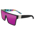 Sin Eyewear Loose Cannon Matt Raven X Crt Pink Flash Polarised