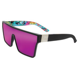 Sin Eyewear Loose Cannon Matt Raven X Crt Pink Flash Polarised