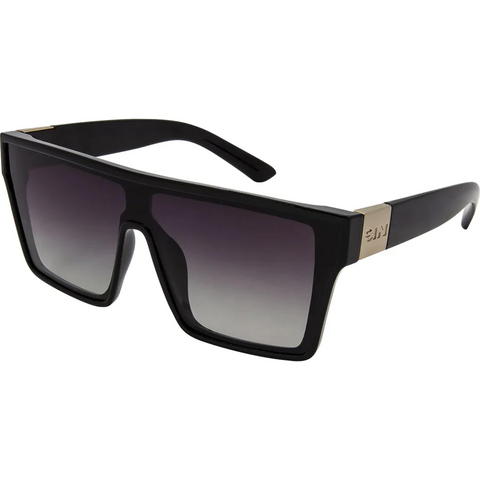 Sin Eyewear Loose Cannon Shiny Black Smoke Gradient Polarised