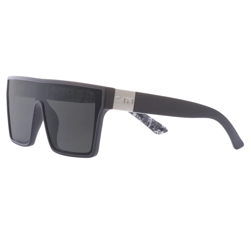 Sin Eyewear Loose Cannon Matt Raven Monster Smoke Polarised