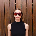 Sin Eyewear Vespa 11 Matt Raven Red Flash Polarised