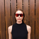 Sin Eyewear Vespa 11 Matt Raven Red Flash Polarised