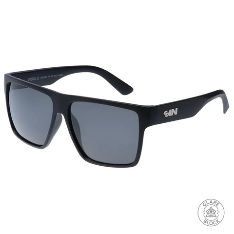 Sin Eyewear Vespa 11 Matt Raven Smoke Polarised