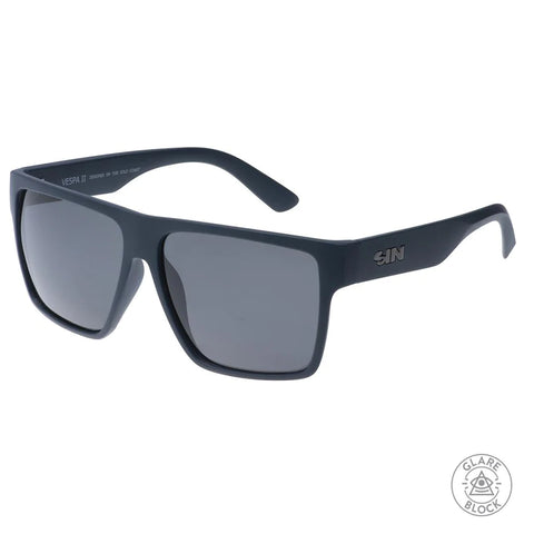Sin Eyewear Vespa 11 Matt Navy Smoke Polarised