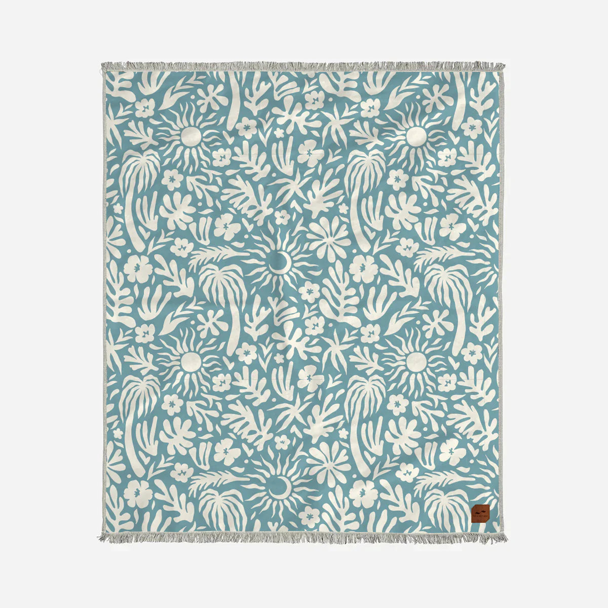 Slowtides Sunny Driftweave Beach Blanket - Dusty Blue