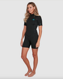 202 Synergy Back Zip Short Sleeve Fl Springsuit