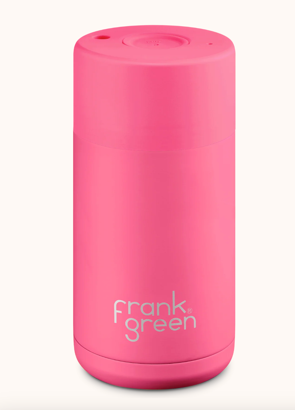 Frank Green 355ml/12oz Ceramic Reusable Cup - Neon Pink