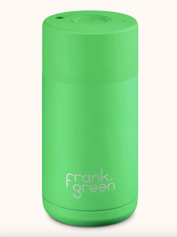 355ml/12oz Ceramic Reusable Cup - Neon Green