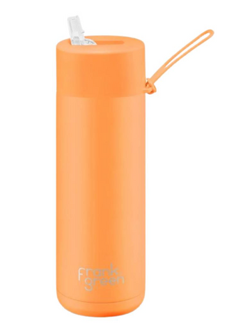 595ml Ceramic Reusable Bottle Neon Orange