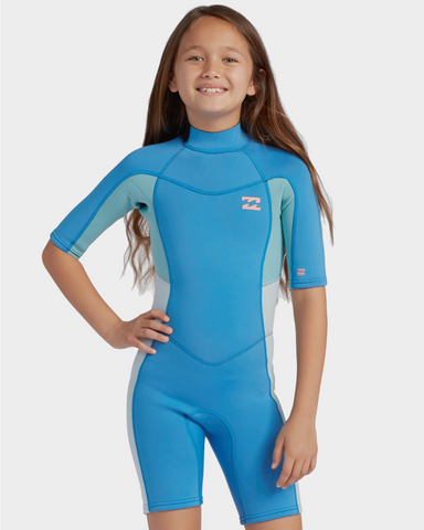 Billabong 2/2 Teen Synergy Back Zip Springsuit Wetsuit Girls 8-14