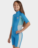 Billabong 2/2 Teen Synergy Back Zip Springsuit Wetsuit Girls 8-14