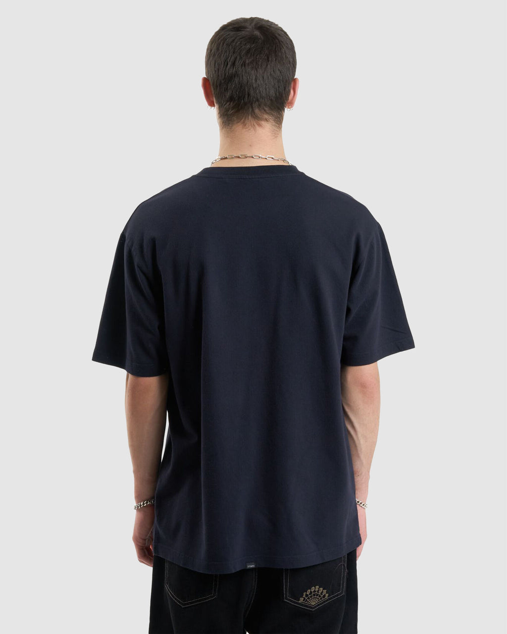 Thrills Thou Shall Not Oversize Fit Tee Midnight Blue