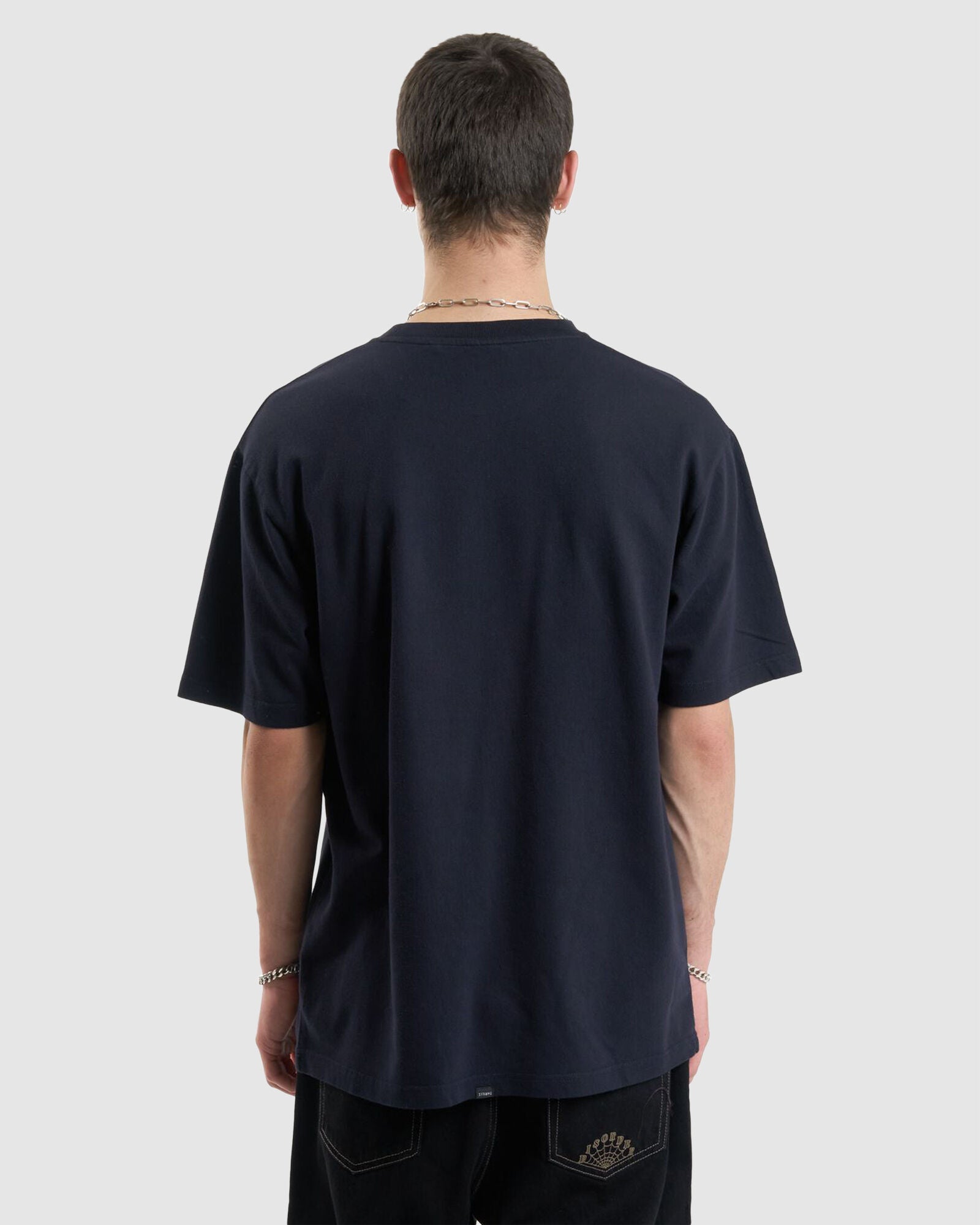 Thrills Thou Shall Not Oversize Fit Tee Midnight Blue