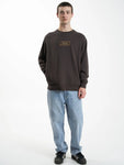 Linked Oversize Raglan Crew Chocolate Plum