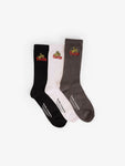 Thrills On The Range 3 Pack Sock Black-White-Tarmac