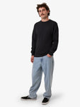 Thrills Adapted Waffle Long Sleeve Faded Black