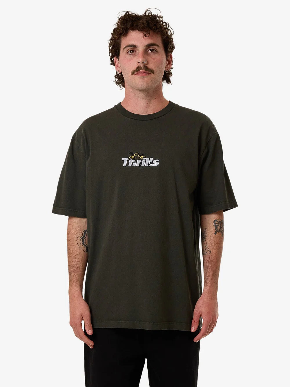 Thrills Solace Of Nature Oversize Fit Tee Oil Green