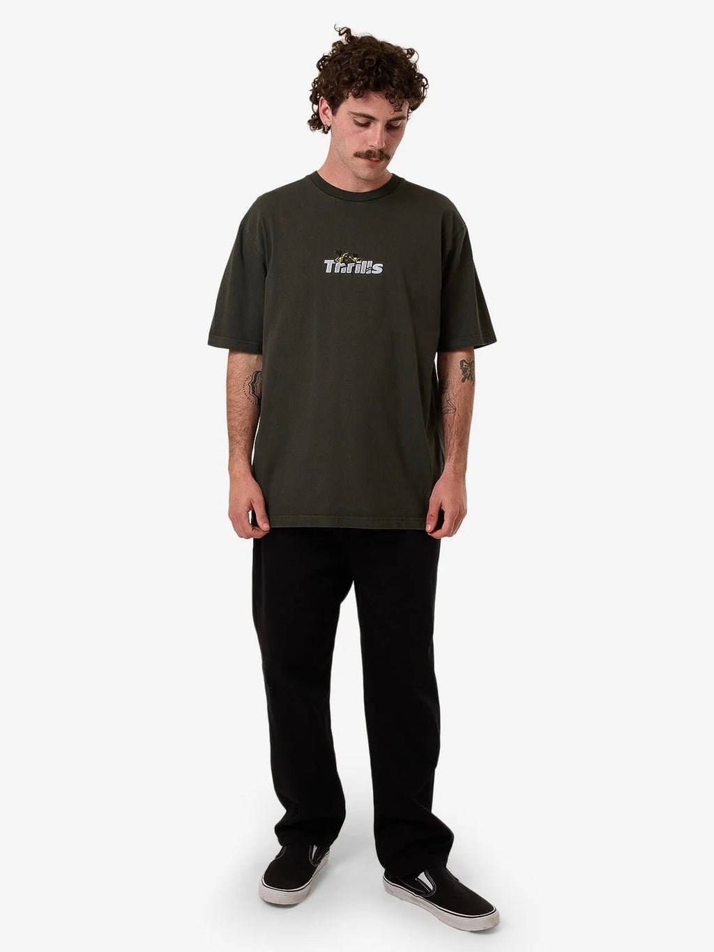 Thrills Solace Of Nature Oversize Fit Tee Oil Green