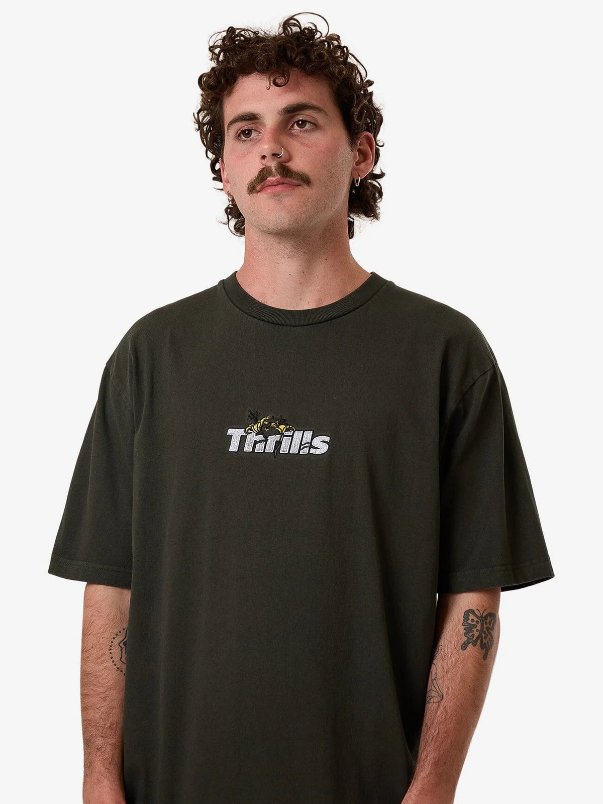 Thrills Solace Of Nature Oversize Fit Tee Oil Green