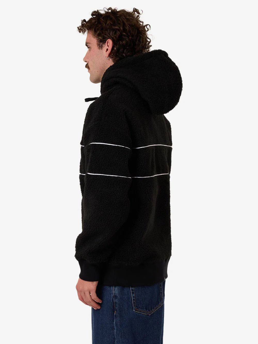 Thrills Hazed Slouch Hood Polar Fleece Black